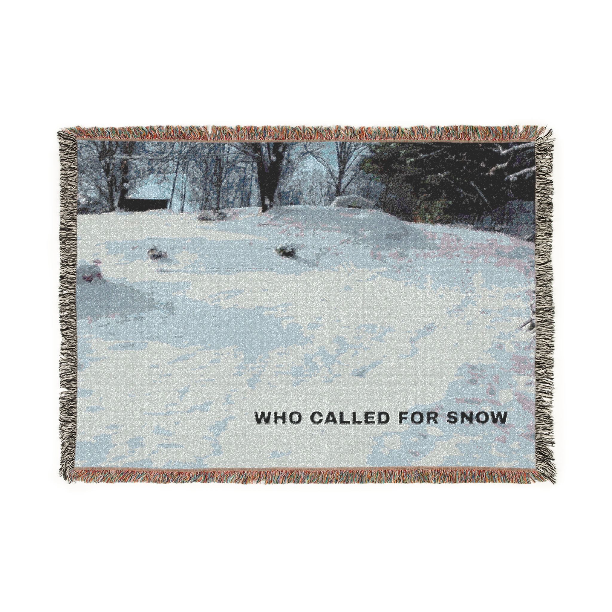 Snow scene Woven Blanket