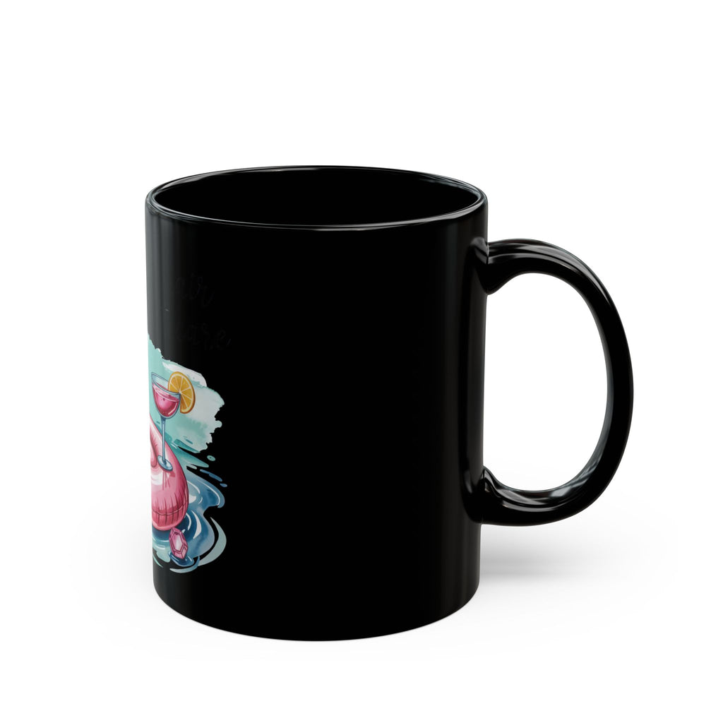 Pink Flamingo Black Mug (11oz, 15oz)