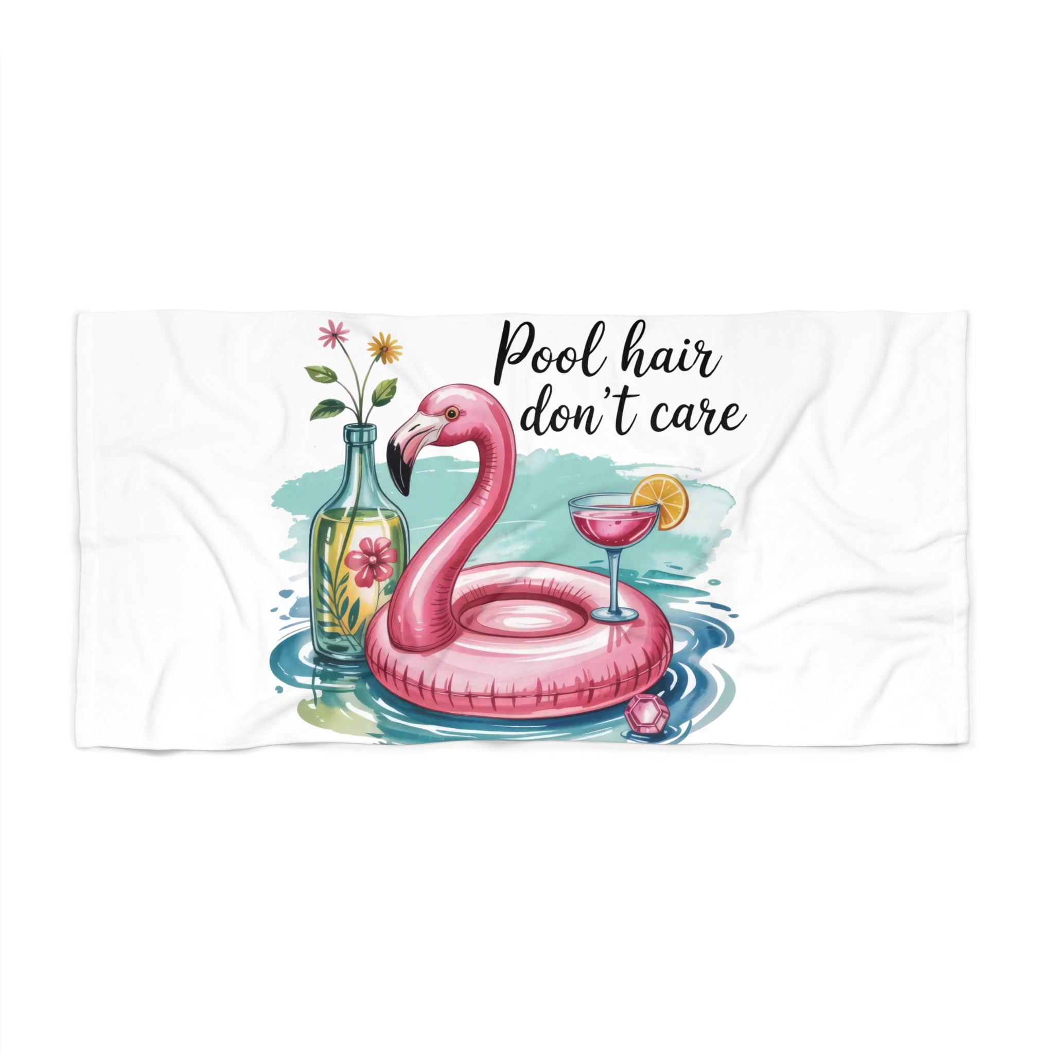 Pink Flamingo Beach Towel