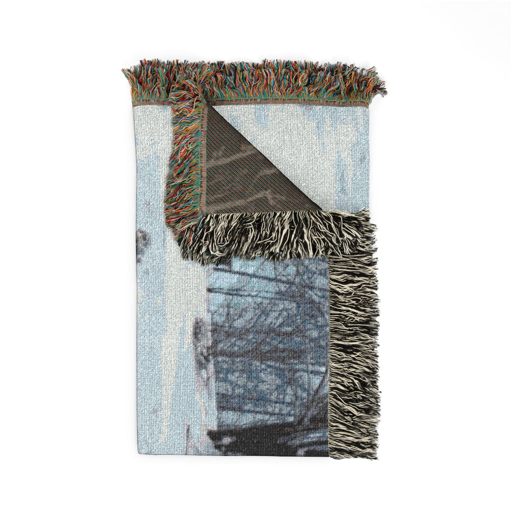 Snow scene Woven Blanket