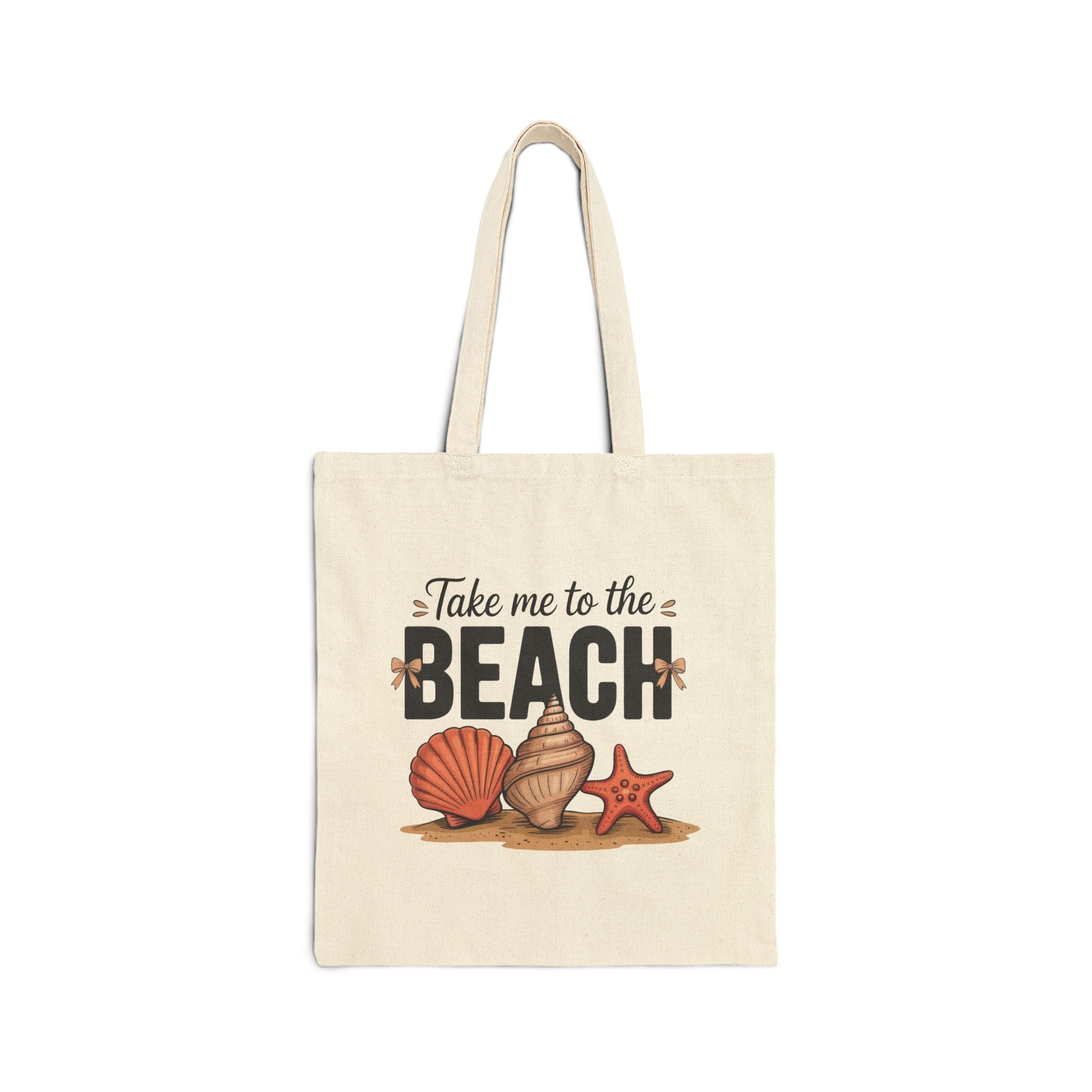 Beach Cotton Canvas Tote Bag