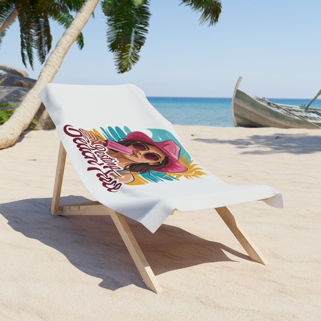 Resting Beach Face Beach Towel